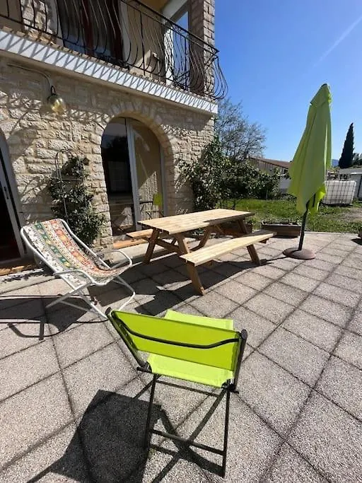Appartement En Rez De Jardin -Terrasse-2 Chambres-Parking ル・ポエ・ラヴァル フランス